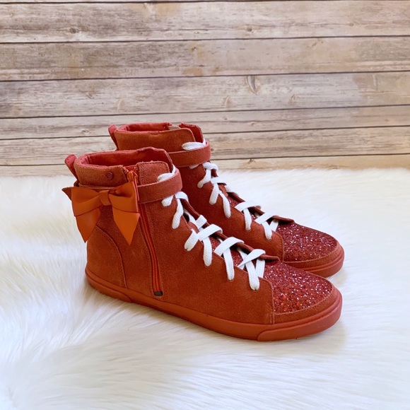 UGG Shoes - UGG Kiss Glitter I Heart High Top Suede Sneakers